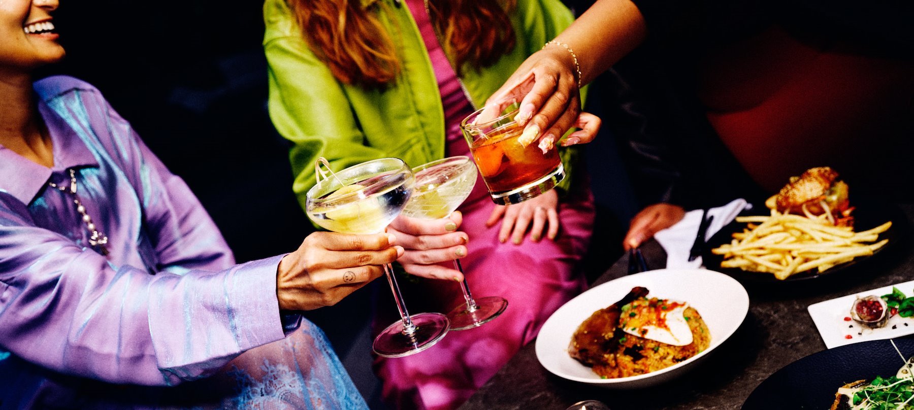 Girls at the Living Room Bar Cheersing